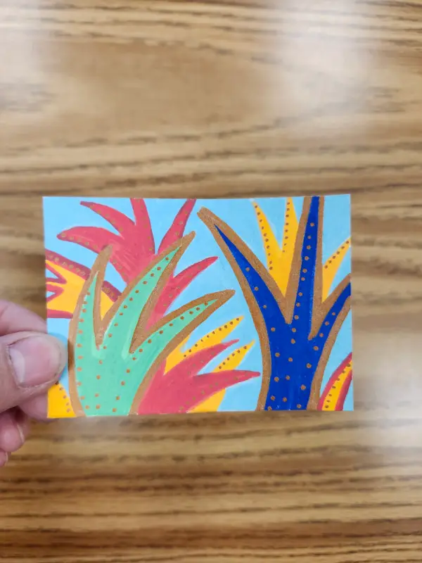 Dramatic Dracaena aceo art card