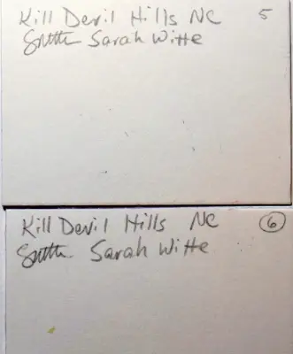 Kill Devil Hill Beach Scene Original Art Cyanotype ACEO aceo art card thumbnail 2