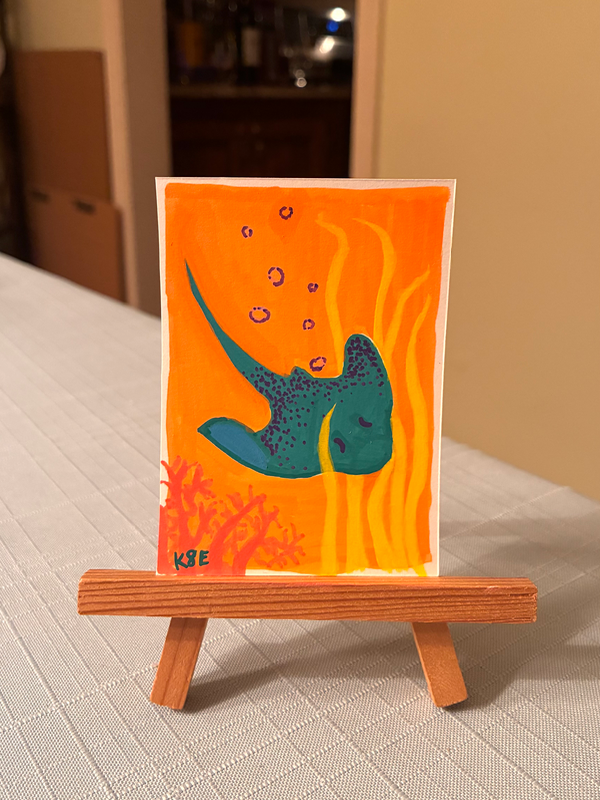 Floating by aceo art card
