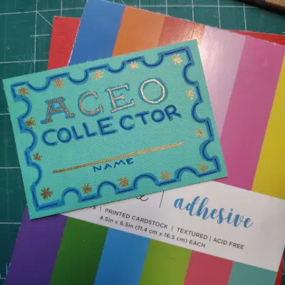 Sticker!! ACEO Collector Membership Card aceo art card thumbnail 2