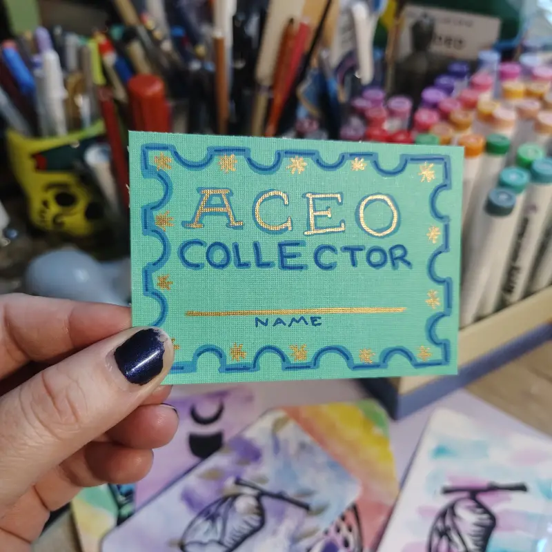 Sticker!! ACEO Collector Membership Card aceo art card