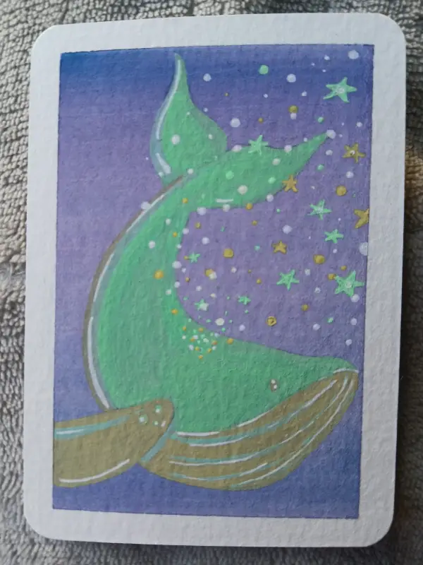 Star Flood aceo art card