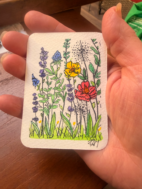 Where Summer Lingers aceo art card