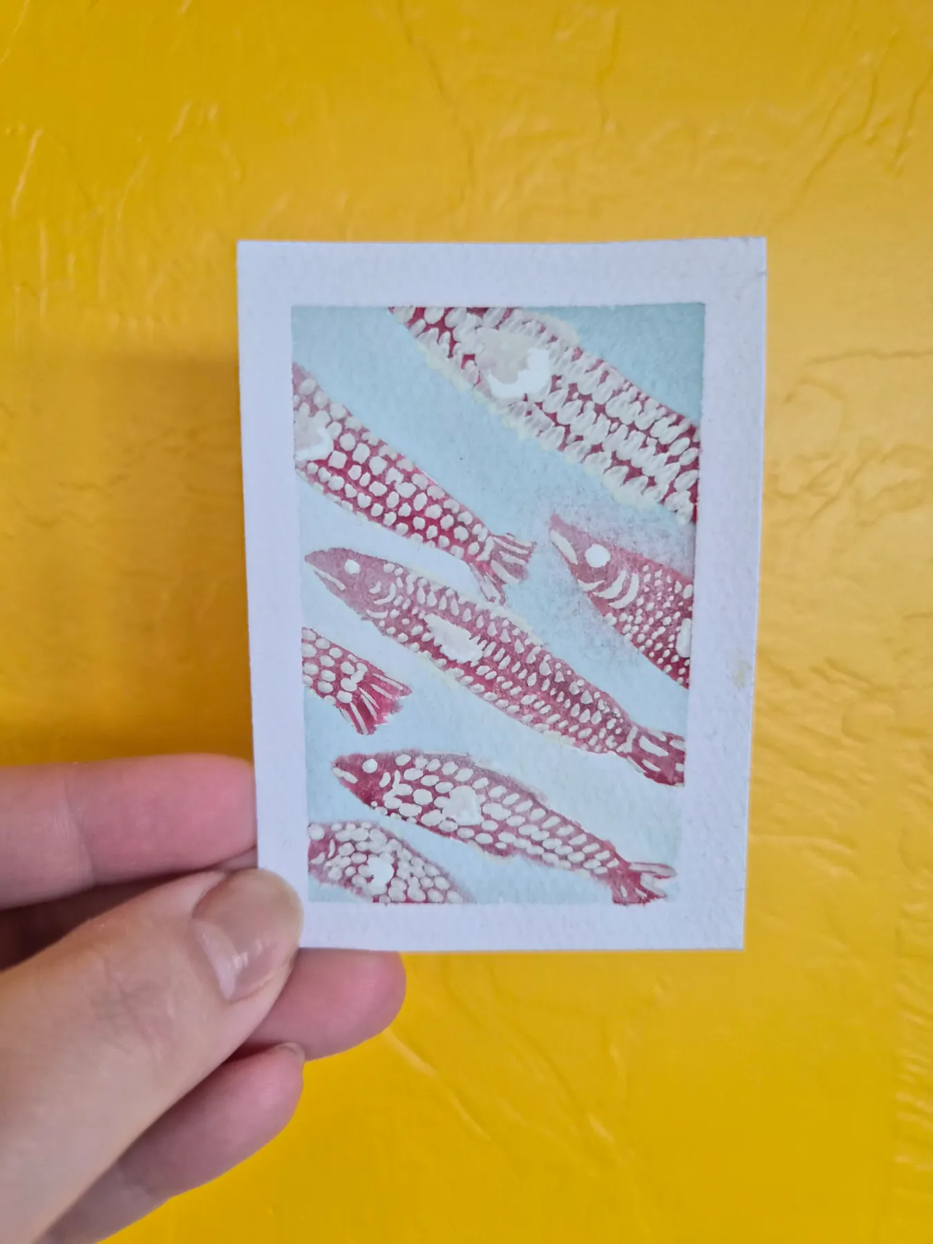 Swiss Fish aceo art card