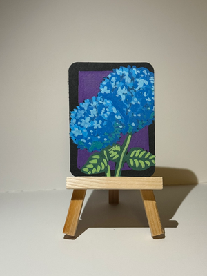 Hi Drangea! aceo art card thumbnail 1