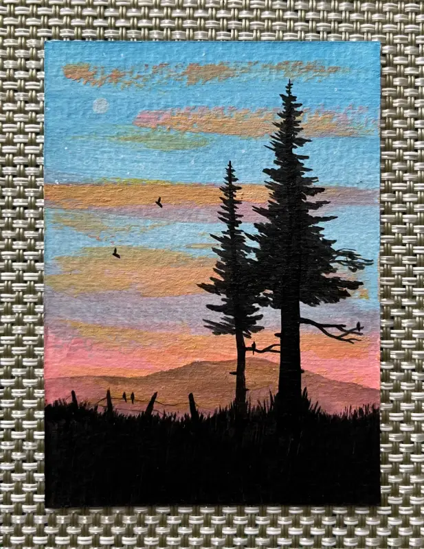 "The Peace in the Quiet" aceo art card