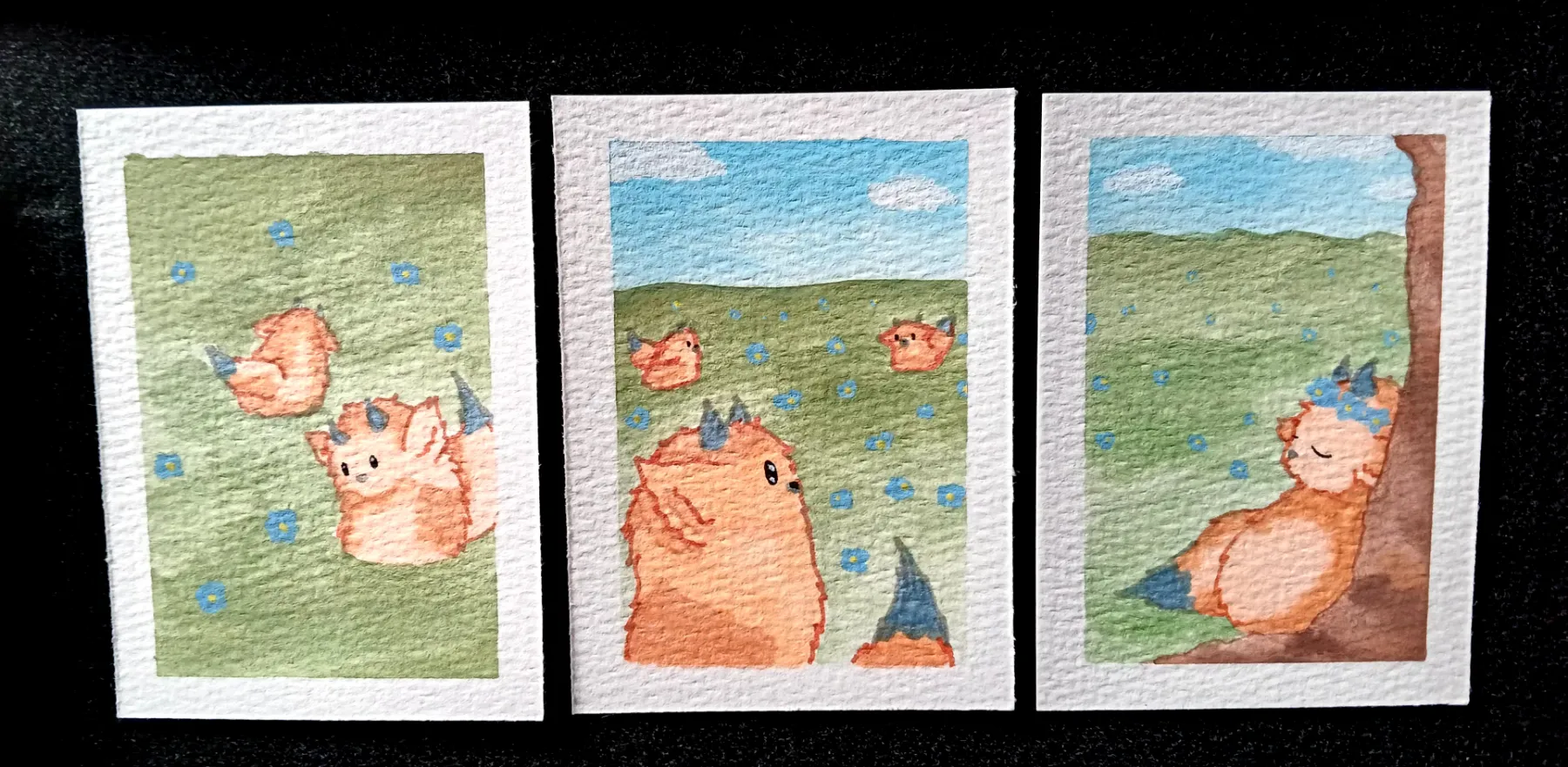Fields of Peace (3 piece set) aceo art card