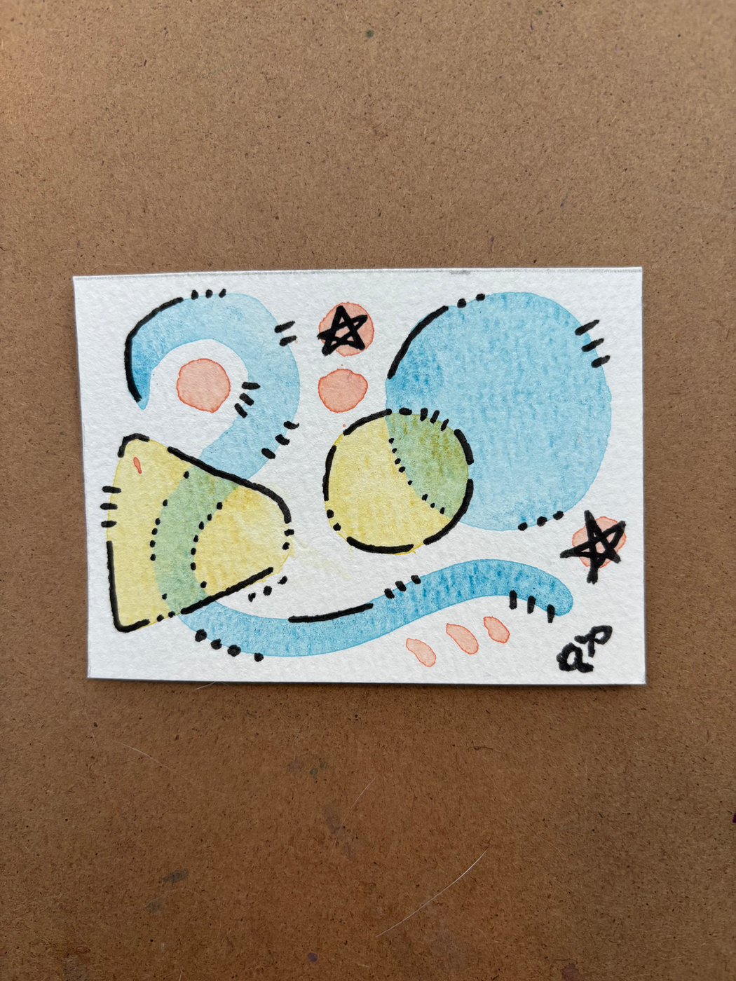 Warp aceo art card
