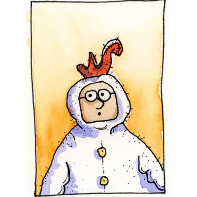 Chick-n Sip Mascot Jason aceo art card thumbnail 1