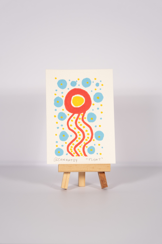 Float aceo art card
