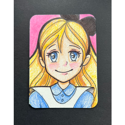 Anime Alice aceo art card thumbnail 2