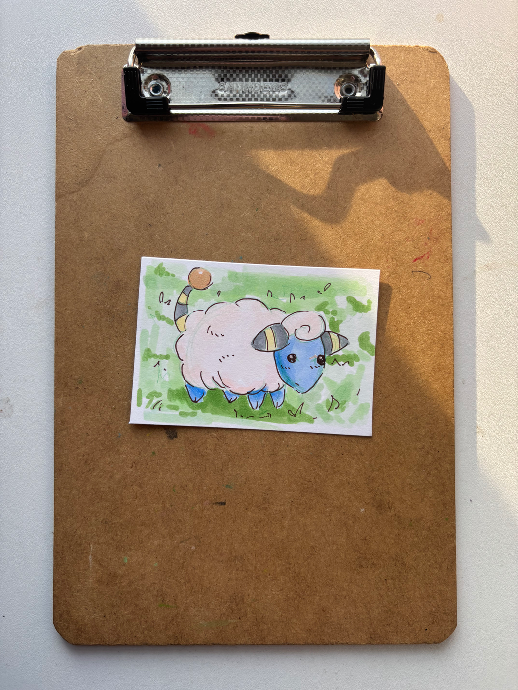 “Mareep” Pokemon aceo art card