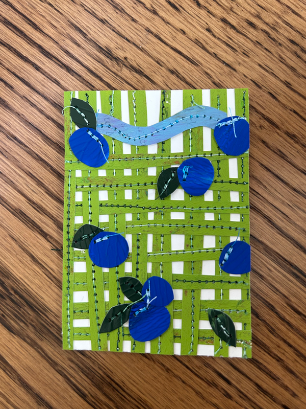 Blueberry fields aceo art card