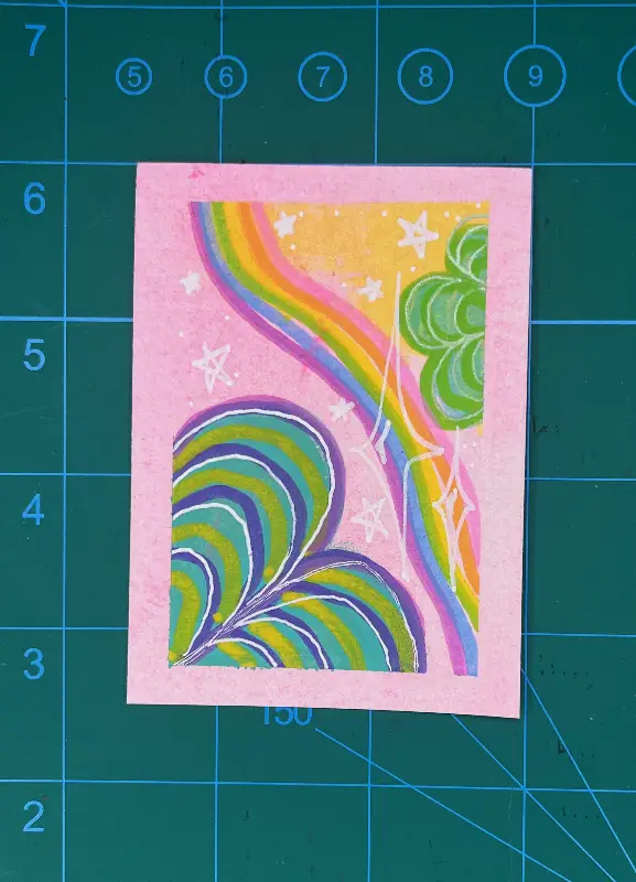 Pink Whimsy 9/9 aceo art card