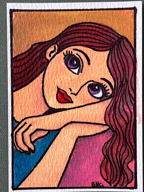 She’s Adorable aceo art card