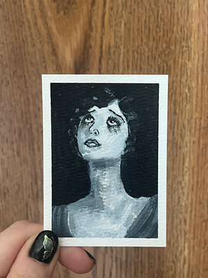 Mascara aceo art card thumbnail 1