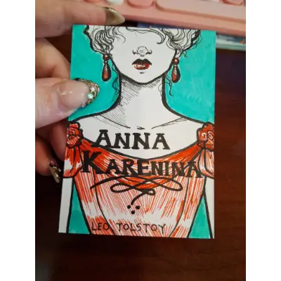 Mini Bookcover - Anna Karenina aceo art card thumbnail 3