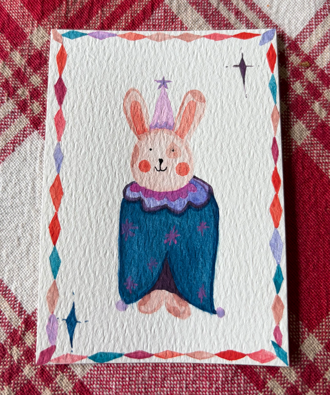 Circus Dog aceo art card