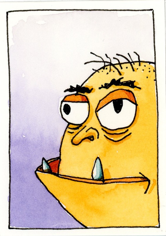 "Walter" aceo art card