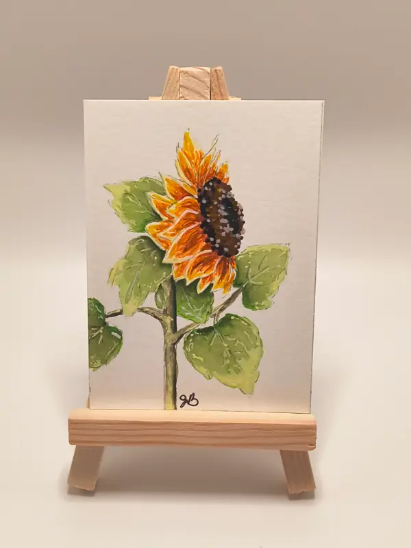 Sunflower 001 aceo art card