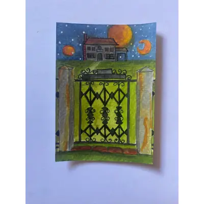 The Gate aceo art card thumbnail 3
