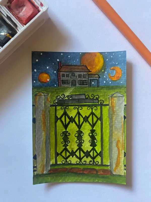 The Gate aceo art card