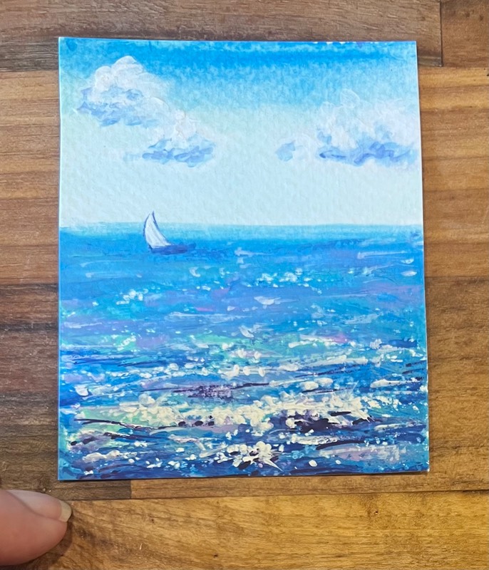 Seascape aceo art card