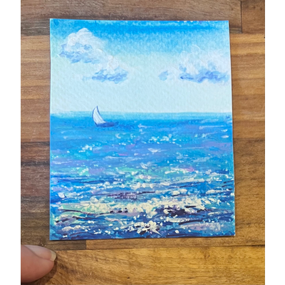 Ocean daydreams aceo art card thumbnail 2