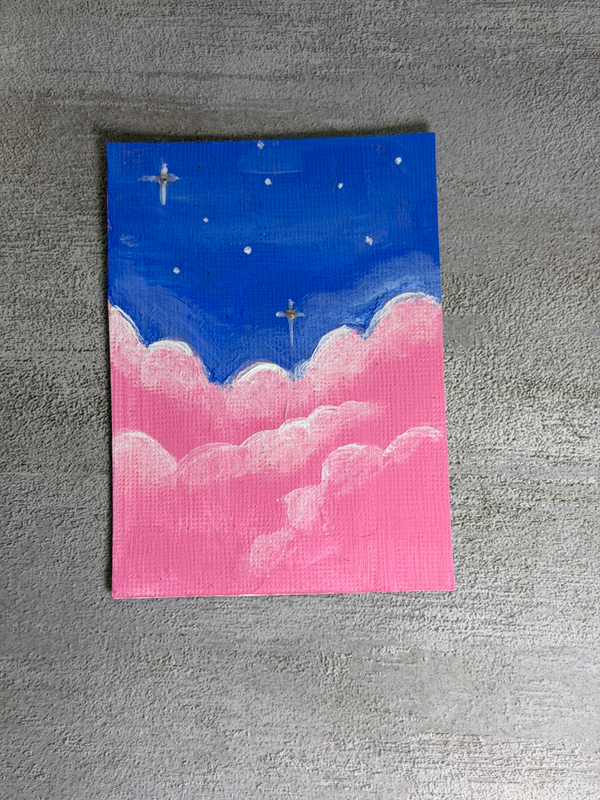 Bubblegum Dreamscape 1 by IzzieQ Creative aceo art card