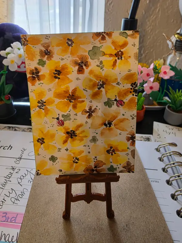 Beetle Buzz aceo art card