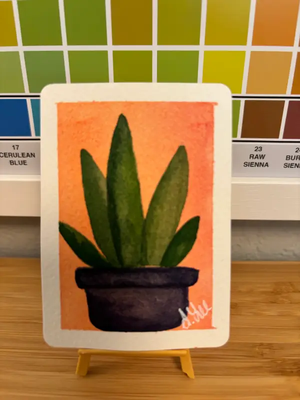 House Plant IV : Series II aceo art card