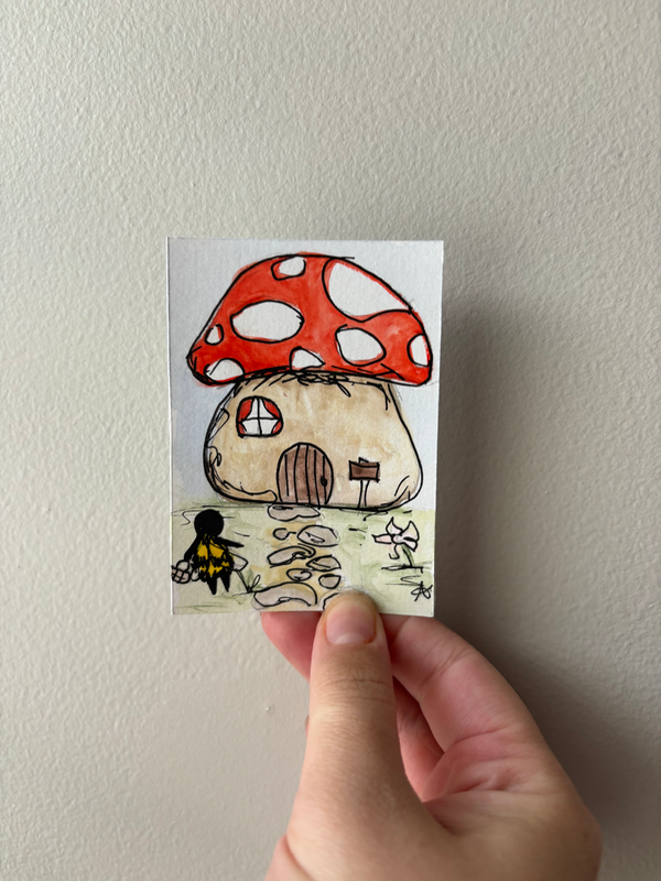 Bumblebee comes Home aceo art card