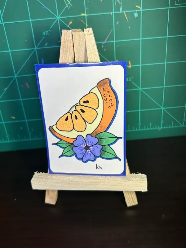Trad Orange Slice #2 aceo art card