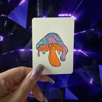 Trippy Dripy - Mushroom Art aceo art card thumbnail 1