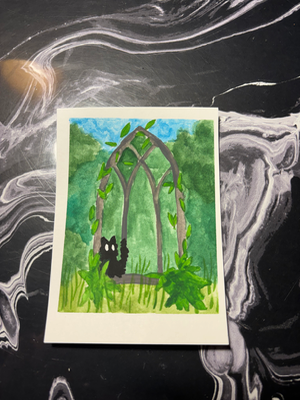 Spooky Baby aceo art card thumbnail 1