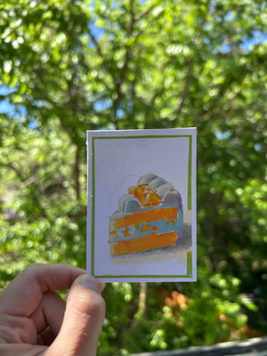 Peach Pie aceo art card thumbnail 2