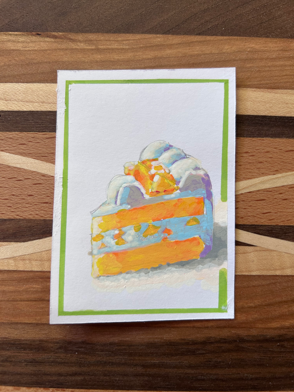 Peach Pie aceo art card