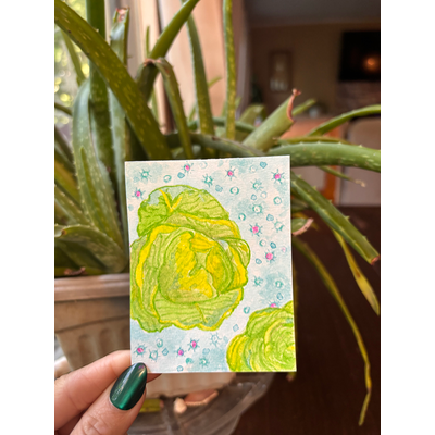 Cyclospora survivor card aceo art card thumbnail 2