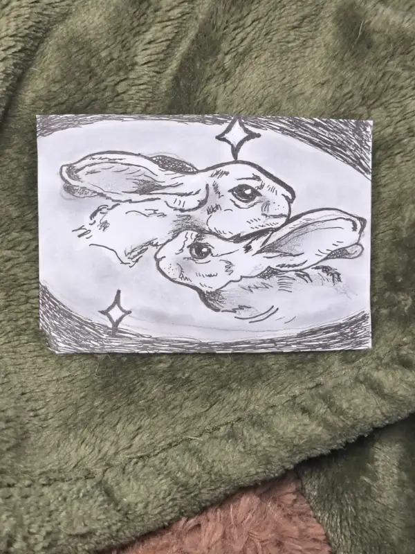 Bunny love aceo art card