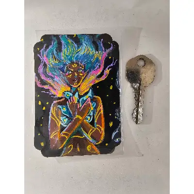 Colorful Spirit aceo art card thumbnail 2