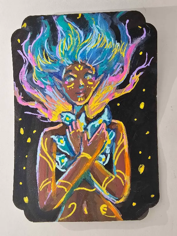 Colorful Spirit aceo art card