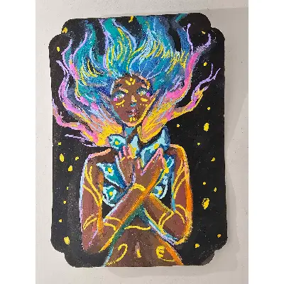 Colorful Spirit aceo art card thumbnail 1