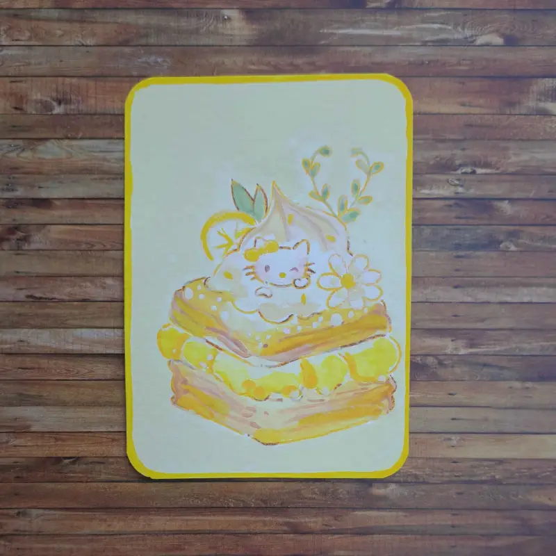 ACEO Original Art Mimmy Sanrio Dessert aceo art card