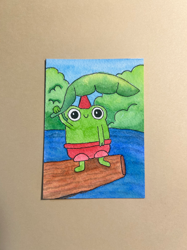 Logside rest aceo art card