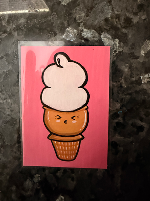 Kawaii Ice Cream aceo art card thumbnail 2