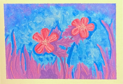 Pride Flower (Bisexual) aceo art card thumbnail 2