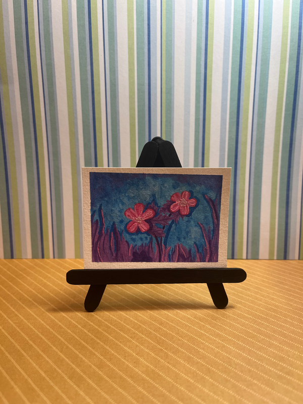 Pride Flower (Bisexual) aceo art card