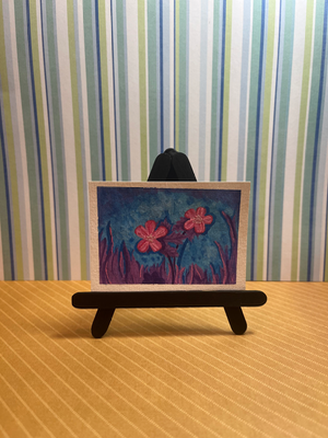 Pride Flower (Bisexual) aceo art card thumbnail 1
