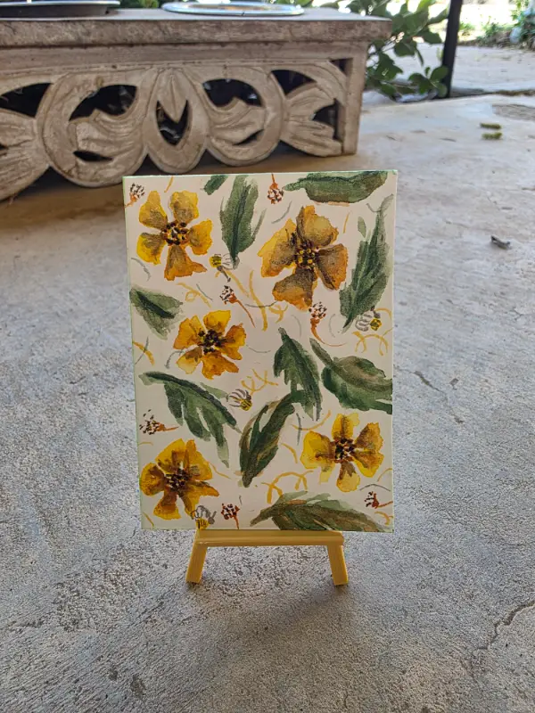 Buzzing Bees aceo art card