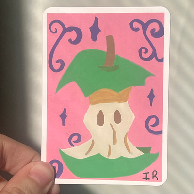 “Trash Apple.” aceo art card thumbnail 2